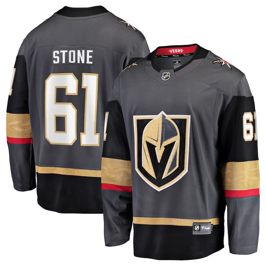 Men Vegas Golden Knights #61 Mark Stone Fanatics Branded Gray Alternate Breakaway Player NHL Jersey